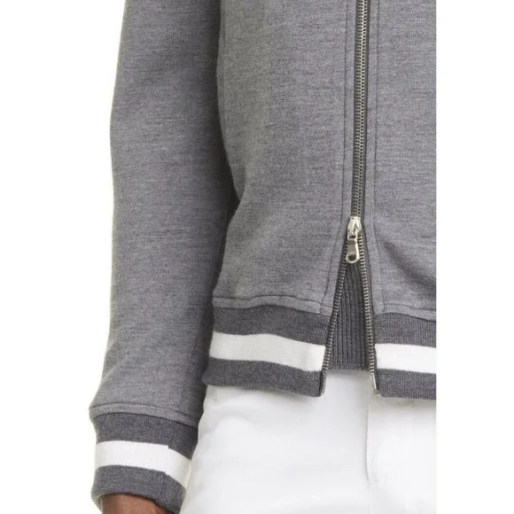 Eidos Napoli Trim Fit Heathered Wool Baseball Jacket (Slim Fit) NWT $595 (A4) - Picture 5 of 12